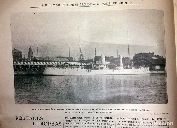Collection Magazines and Newspapers: N&ordm; 356 ABC 2 DE ENERO DE 1906 CRUCERO CASSINI. CRUCERO DRAK. ATENEO MADRID. CAYETANO LUCA DE TENA