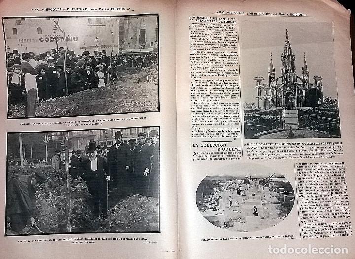 Coleccionismo de revistas y peri&oacute;dicos: N&ordm; 371 ABC 17 ENERO 1906. VALENCIA FIESTA DEL ARBOL. BASILICA SANTA TERESA. CRIMEN BELLAS VISTAS