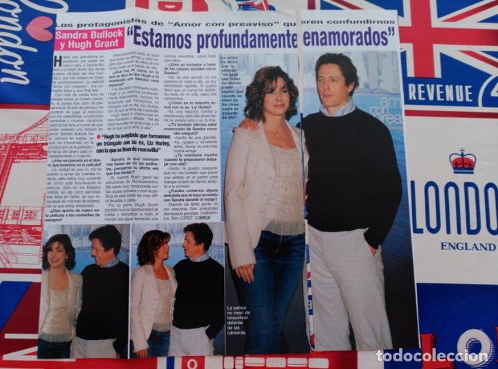 Coleccionismo de revistas y peri&oacute;dicos: RECORTES SANDRA BULLOCK HUGH GRANT SARA MONTIEL