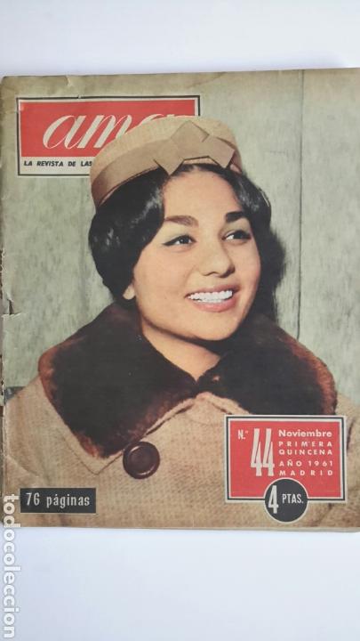 Coleccionismo de Revistas y Peri&oacute;dicos: Revista Ama n&uacute;m 44. 1961. Farah Diba. Charlot Chaplin. Soria. Veterano. Paduana. SAFA. Fundador