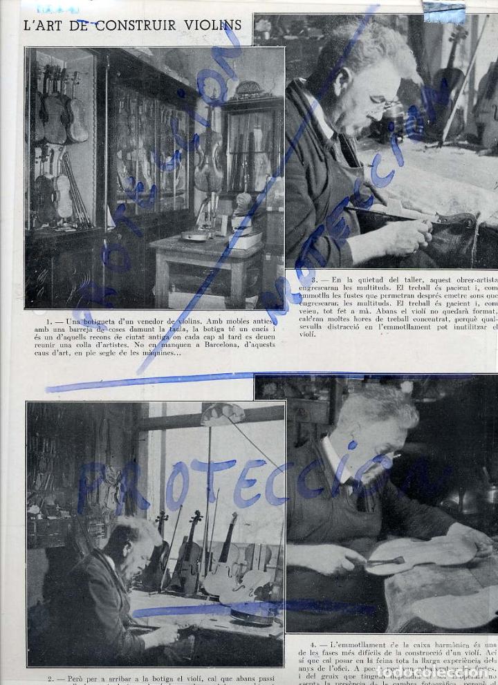Coleccionismo de Revistas y Peri&oacute;dicos: EL ARTE DE CONSTRUIR VIOLINES 1936, 2 HOJAS REVISTA EN CATAL&Agrave;