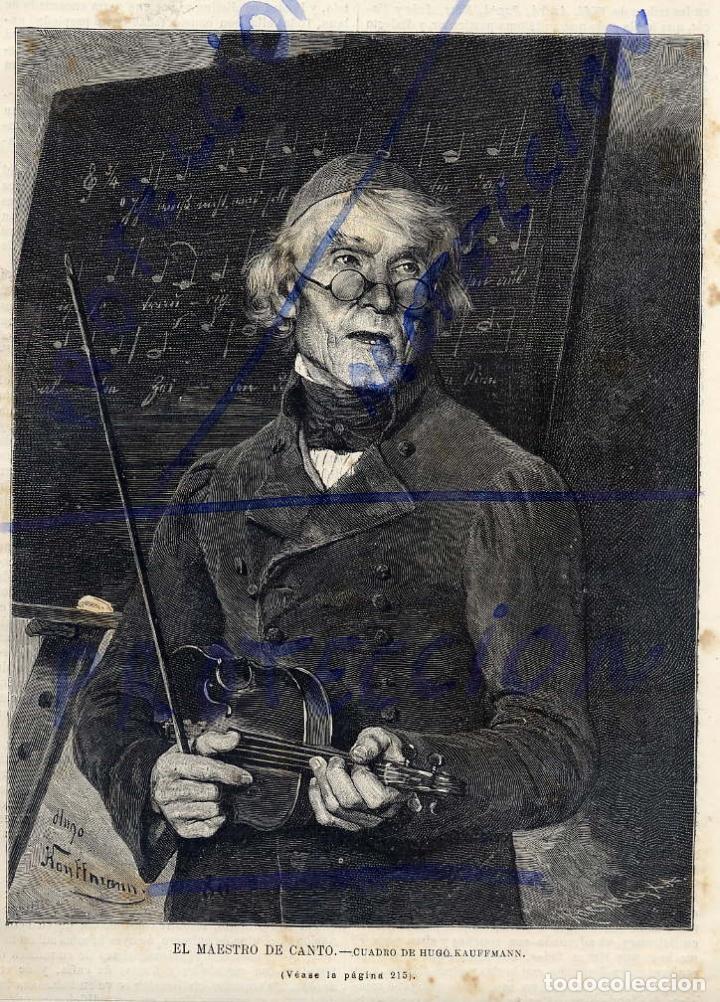 Coleccionismo de Revistas y Peri&oacute;dicos: EL MAESTRO DEL CANTO 1883 CON VIOLIN ILUSTRACION HOJA REVISTA