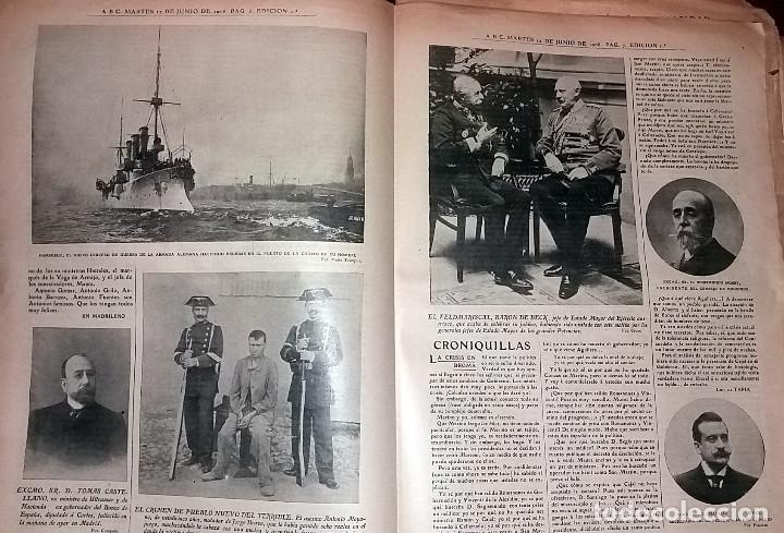 Collection Magazines and Newspapers: N&ordm; 516 ABC 12 JUNIO 1906. CRUCERO ARMADA ALEMANA. BARON DE BECK AUSTRIA. CRIMEN PUEBLO NUEVO