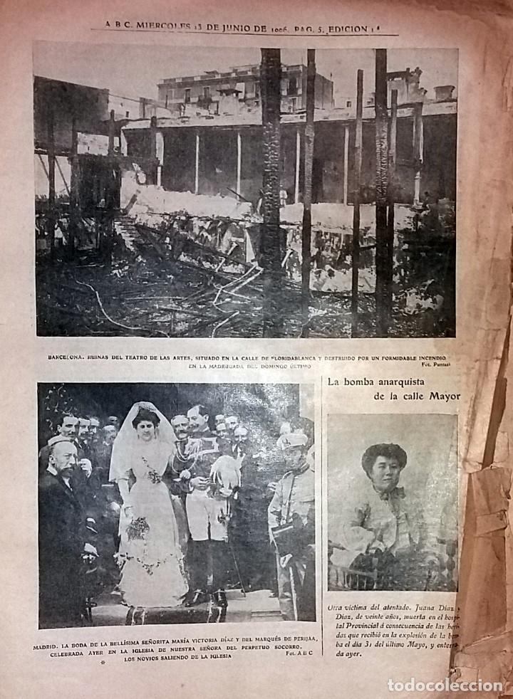 Collection Magazines and Newspapers: N&ordm; 517 ABC 13 JUNIO 1906. barcelona incendio teatro de las artes.BODA MARQUES PERIJ&Aacute;A. PARIS GLOBO.