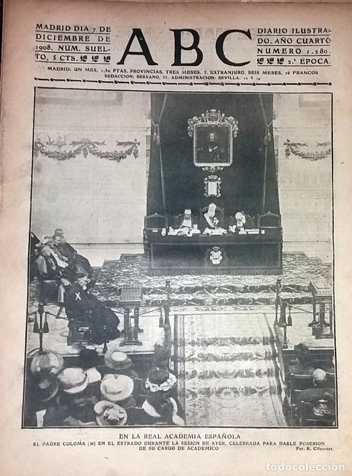 Collection Magazines and Newspapers: N&ordm; 1280 ABC 7 DICIEMBRE 1908. PADRE COLOMA REAL ACADEMIA ESPA&Ntilde;OLA. CRIMEN DE EL PIUL