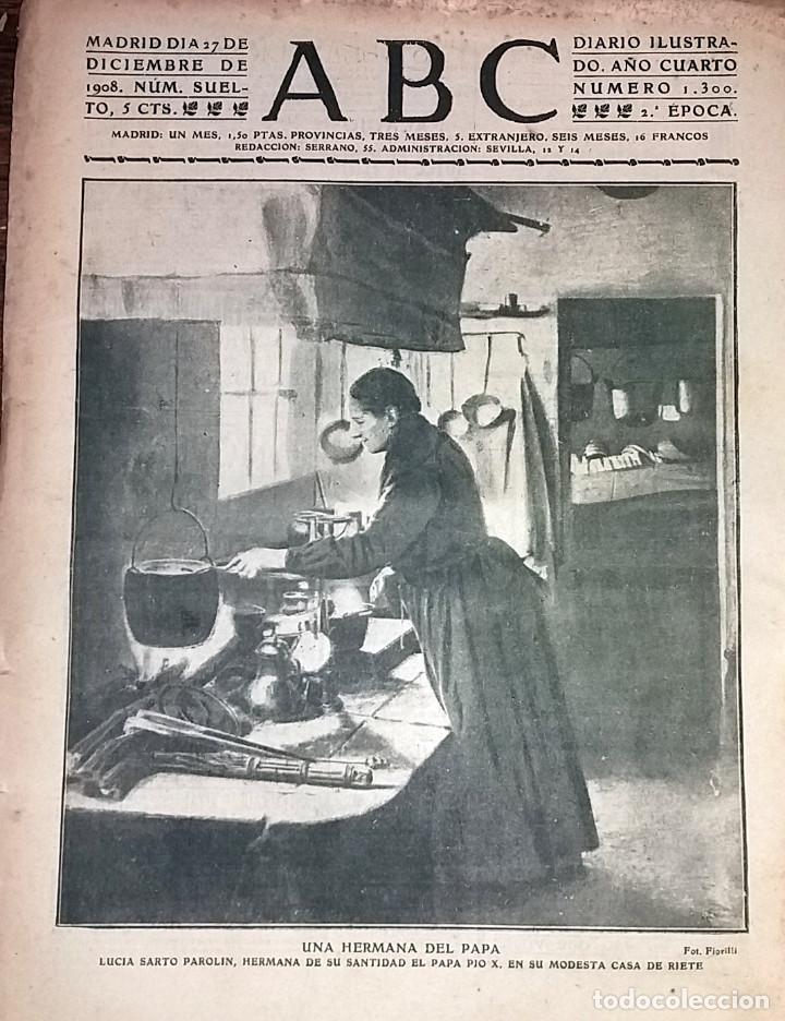 Collection Magazines and Newspapers: N&ordm; 1300 ABC 27 DICIEMBRE 1908. HERMANA DEL PAPA PIO X. PRIMERA EXPOSICION AERONAUTICA DE PARIS