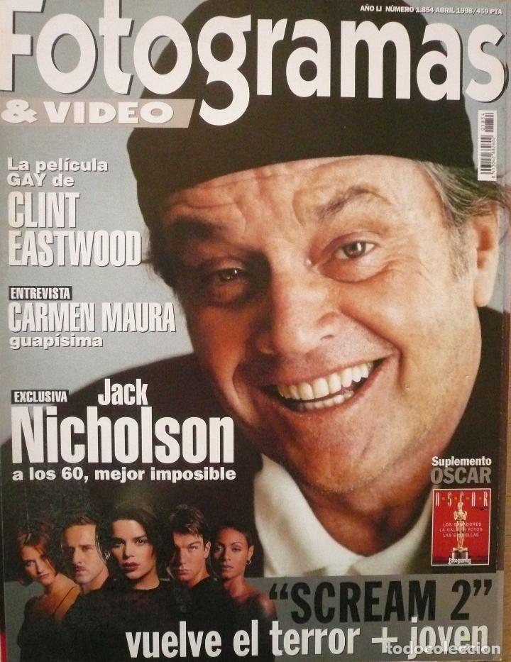 Colecionismo de Revistas e Jornais: FOTOGRAMAS / N&ordm; 1854 / ABRIL 1998 / PORTADA: JACK NICHOLSON / INCLUYE SUPLEMENTO OSCARS