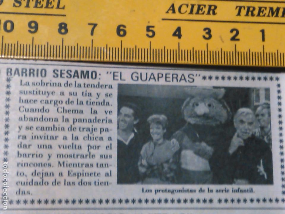 Coleccionismo de Revistas y Peri&oacute;dicos: a&ntilde;os 80 - recorte revista - tv - serie - barrio sesamo