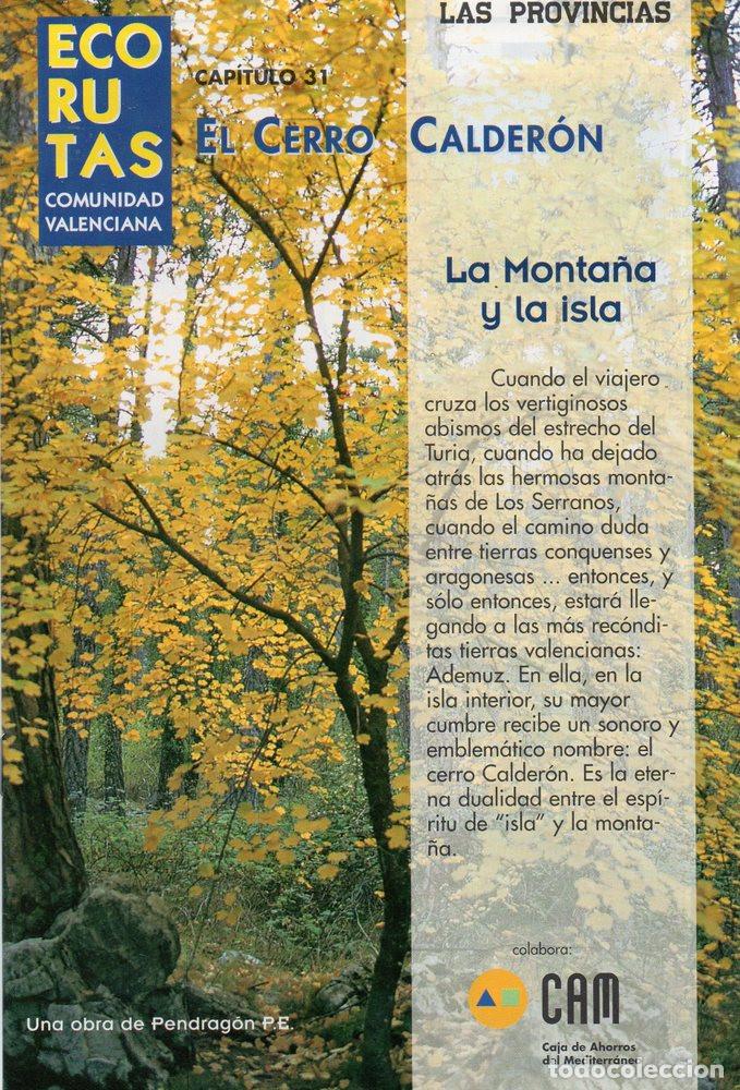 Coleccionismo de revistas y peri&oacute;dicos: EcoRutas Comunidad Valenciana 31: El Cerro Calder&oacute;n (Pendrag&oacute;n P.E.)