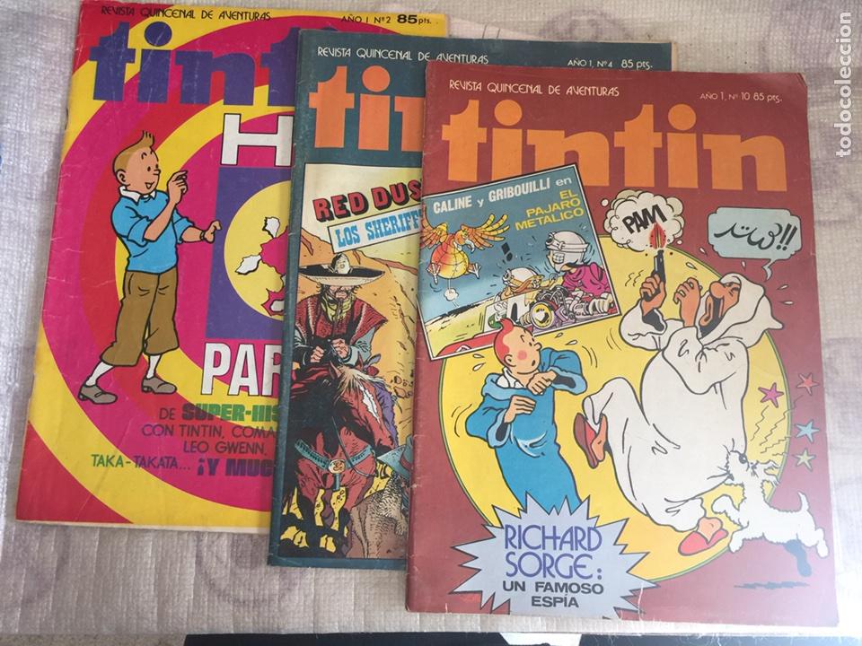 Coleccionismo de revistas y peri&oacute;dicos: TINTIN. REVISTA QUINCENAL DE AVENTURAS. NUMEROS 2-4-10.