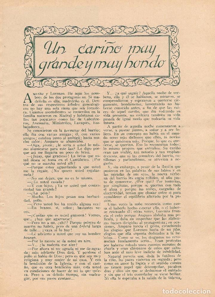 Coleccionismo de Revistas y Peri&oacute;dicos: Un cari&ntilde;o muy grande y muy hondo / Emilio M&eacute;ndez de la Torre; dibujo M&aacute;ximo Ramos - 1935