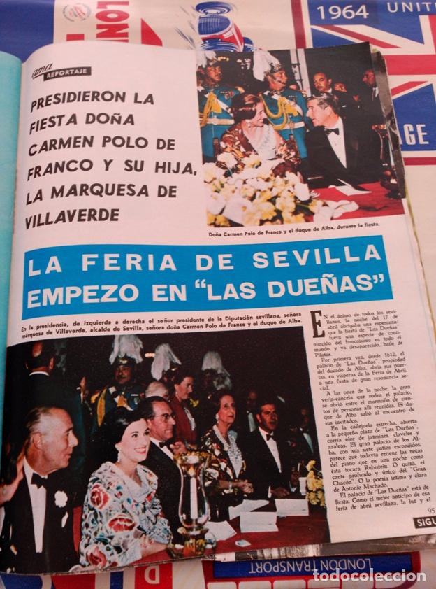 Coleccionismo de Revistas y Peri&oacute;dicos: REPORTAJE FERIA DE SEVILLA 1967 MARQUESES DE VILLAVERDE CARMEN POLO DE FRANCO DUQUE DE ALBA