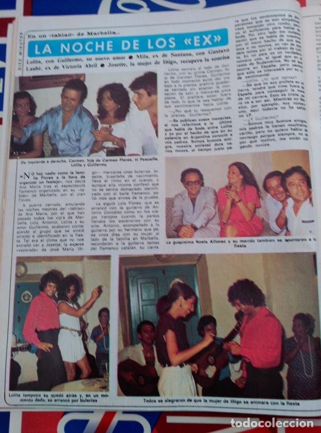 Coleccionismo de Revistas y Peri&oacute;dicos: REPORTAJE FAMILIA FLORES EN MARBELLA LOLA LOLITA ANTONIO ROSARIO MILA XIMENEZ JOSETTE