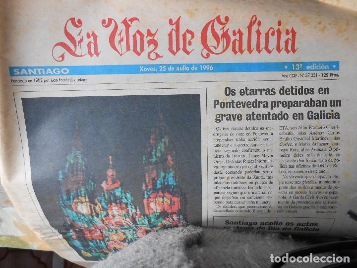 Colecionismo de Revistas e Jornais: LA   VOZ   DE   GALICIA  - 25 Julio de 1996 - Gallego