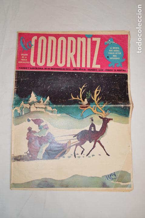 Coleccionismo de Revistas y Peri&oacute;dicos: La codorniz. N&ordm; 1658. Diciembre de 1973. romanjuguetesymas.