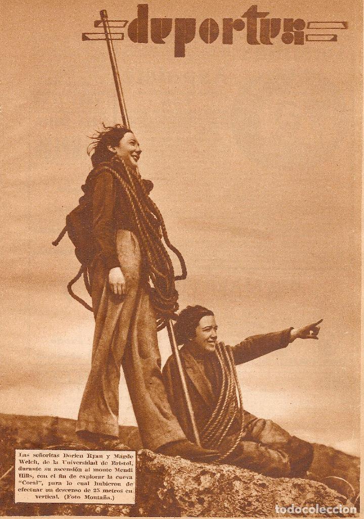 Coleccionismo de revistas y peri&oacute;dicos: * ALPINISMO * Dorien Ryan y Magde Welch, en ascensi&oacute;n al Mendi Hills -1935