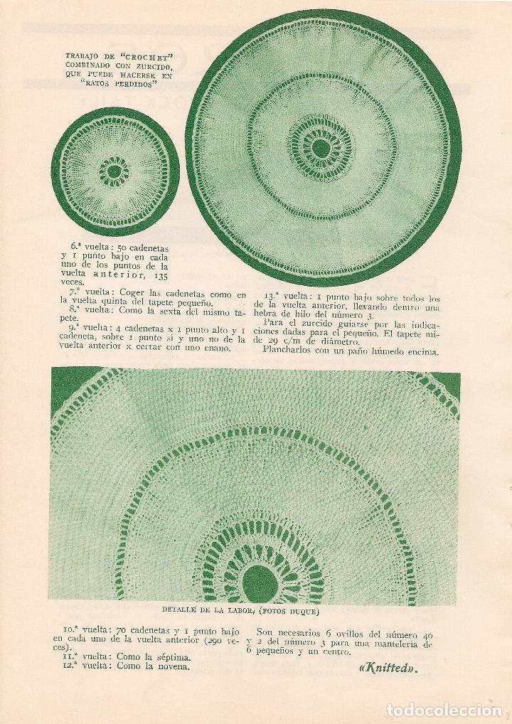 Collezionismo di Riviste e Giornali: * LABORES * Manteler&iacute;a de crochet para cocktail -1936