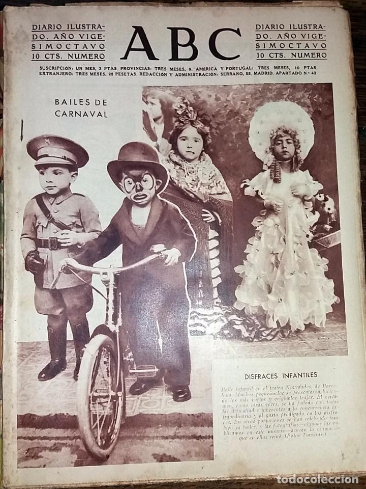 Coleccionismo de revistas y peri&oacute;dicos: N&ordm; 9061 ABC 6 FEBRERO 1932. CARNAVAL INFANTIL - NATACION EN MADRID - BAILES DE LOS DEPORTES
