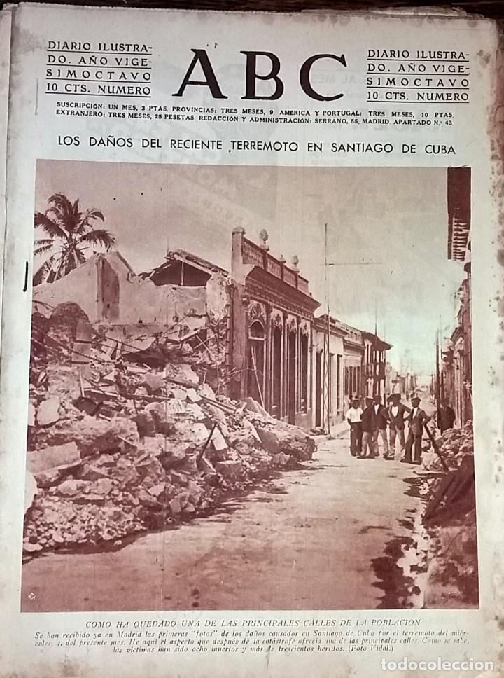 Coleccionismo de revistas y peri&oacute;dicos: N&ordm; 9071 ABC 18 FEBRERO 1932. DA&Ntilde;OS TERREMOTO CUBA - IMAGENES DE ALTERCADOS Y DE FUTBOL