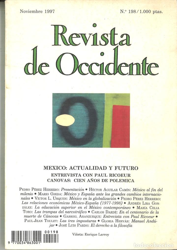 Sammeln von Zeitschriften und Zeitungen: REVISTA DE OCCIDENTE NOVIEMBRE 1997 N&ordm; 198