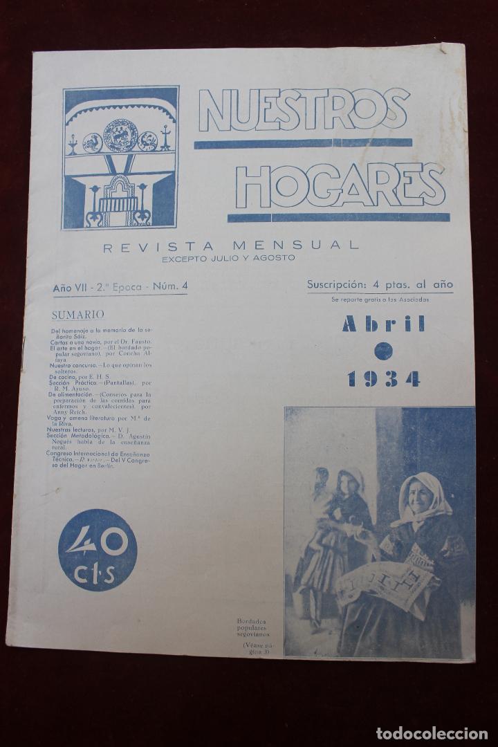 Collection Magazines and Newspapers: REVISTA NUESTROS HOGARES N&ordm; 4, ABRIL 1934, REPUBLICA, MADRID
