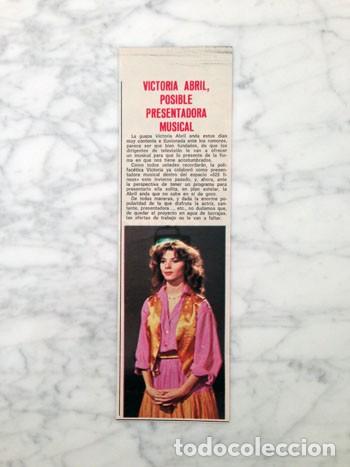 Coleccionismo de revistas y peri&oacute;dicos: RECORTE - VICTORIA ABRIL - 1979