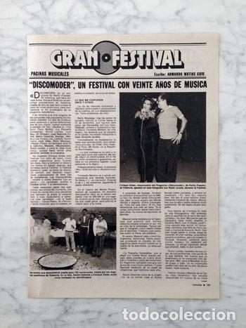 Collection Magazines and Newspapers: REPORTAJE - DISCOMODER (ENRIQUE GIN&Eacute;S, ROC&Iacute;O JURADO) - 1981