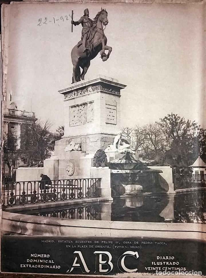 Collectionnisme de Revues et Journaux: N&ordm; 7821 ABC 22 ENERO 1928. DOMINICAL - ACADEMIA MANEJO DEL SKI