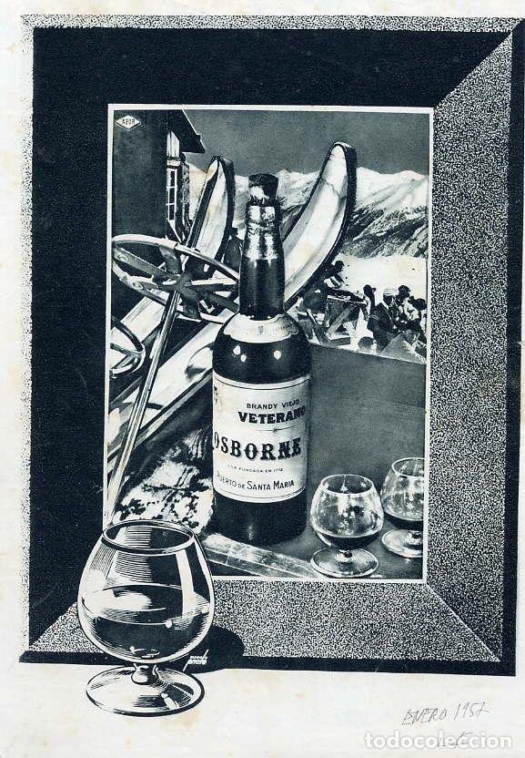 Coleccionismo de revistas y peri&oacute;dicos: VETERANO OSBORNE 1957 ESQUI HOJA REVISTA