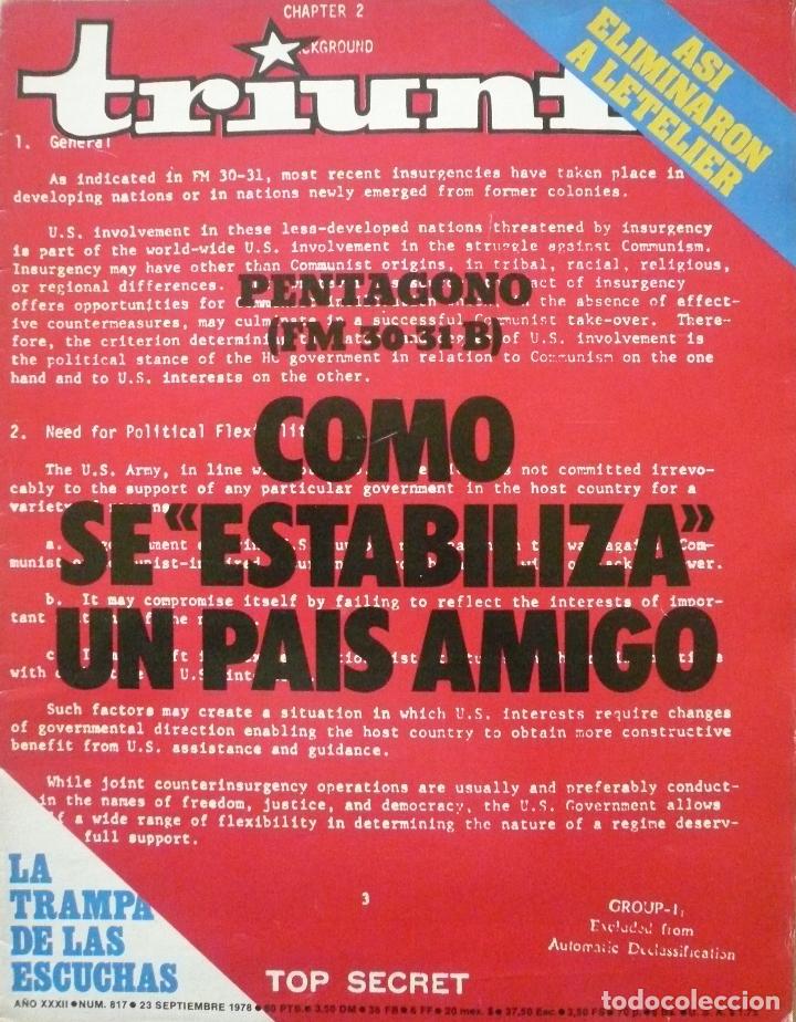 Collection Magazines and Newspapers: TRIUNFO / N&ordm; 817 / 23 SEPTIEMBRE 1976 / PORTADA: COMO SE ESTABILIZA UN PA&Iacute;S AMIGO