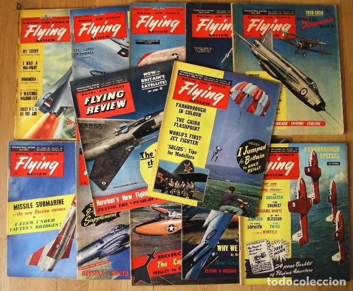 Coleccionismo de Revistas y Peri&oacute;dicos: lote 12 revistas inglesas de aviacion - royal air force flying review - 1958