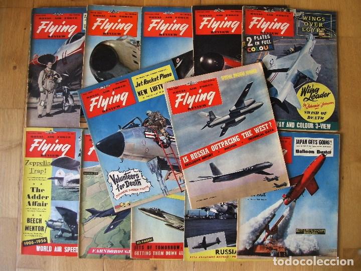 Coleccionismo de Revistas y Peri&oacute;dicos: lote 11 revistas inglesas de aviacion - royal air force flying review - 1956