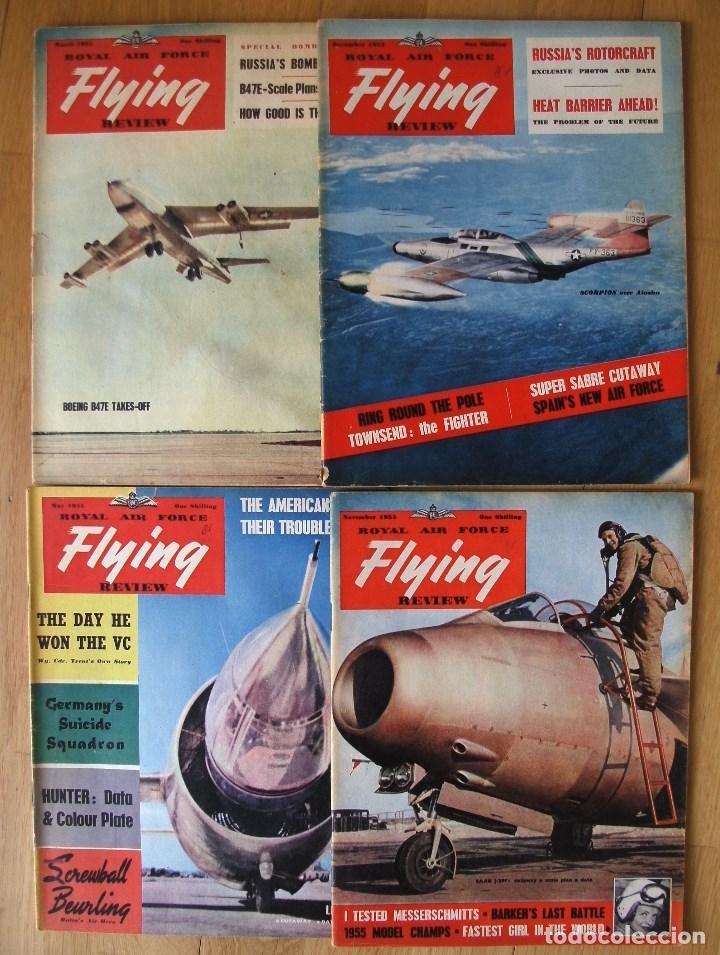Sammeln von Zeitschriften und Zeitungen: lote 4 revistas inglesas de aviacion - royal air force flying review - 1955