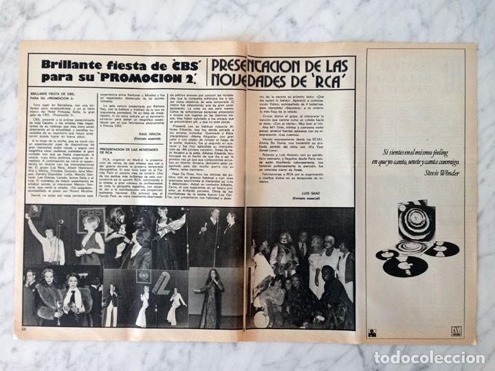 Collezionismo di Riviste e Giornali: REPORTAJE - PROMOCI&Oacute;N CBS - NOVEDADES RCA (B&Aacute;RBARA REY, LAS GRECAS, TR&Iacute;O ACUARIO, LOLITA) - 1976