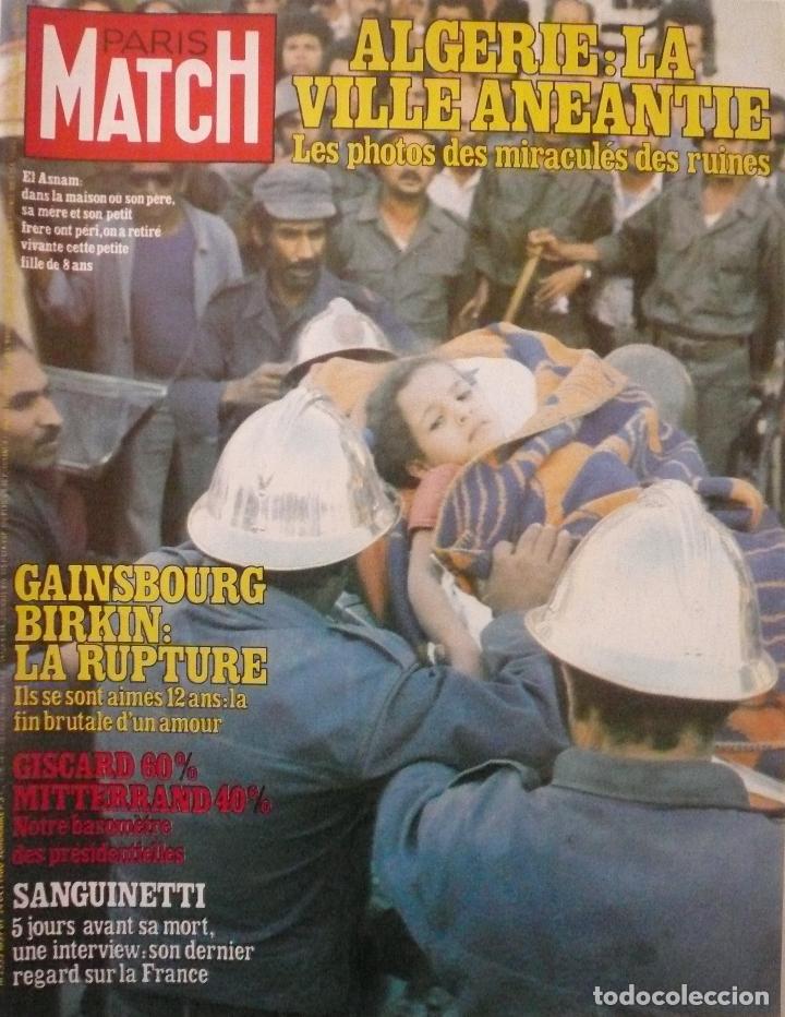Collection Magazines and Newspapers: PARIS MATCH / 24 OCTUBRE 1980 / PORTADA: TERREMOTO ARGELIA