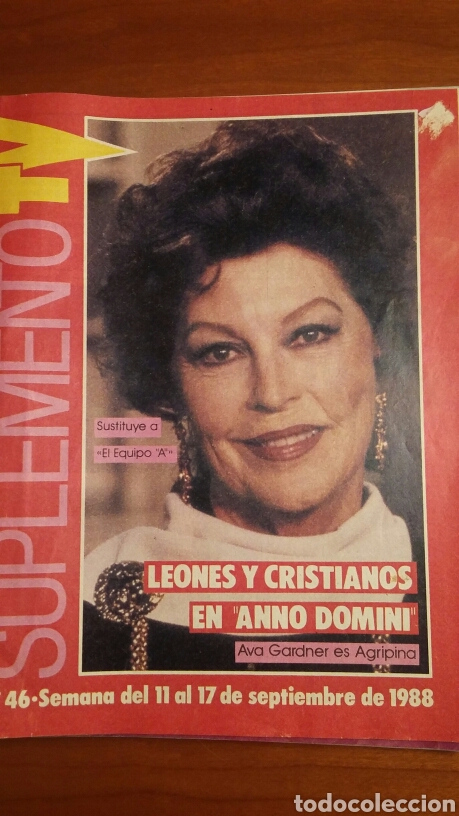 Coleccionismo de Revistas y Peri&oacute;dicos: Suplemento tv - n&deg; 46 - 1988 - ava gardner - tdkr10