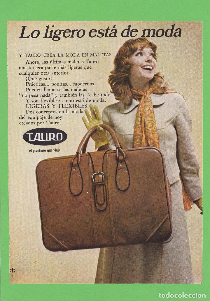 Coleccionismo de Revistas y Peri&oacute;dicos: PUBLICIDAD 1971. ANUNCIO MALETAS TAURO