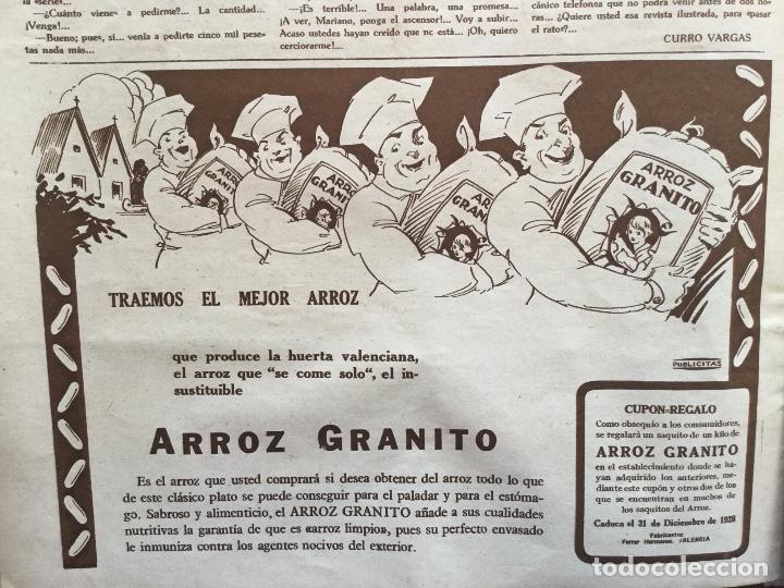 Colecionismo de Revistas e Jornais: ARROZ GRANITO VALENCIA.CUPON-REGALO SAQUITO DE UN KILO.HOJA A&Ntilde;O 1928
