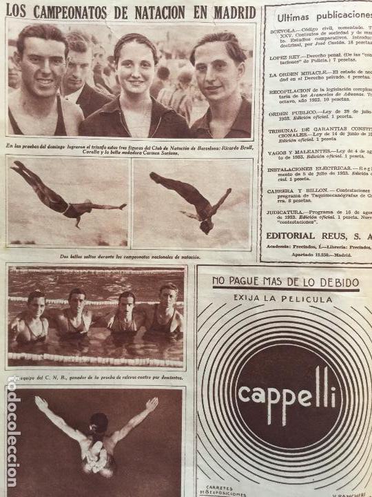Coleccionismo de revistas y peri&oacute;dicos: CAMPEONATOS NATACI&Oacute;N 1928 MADRID.CLUB NATACI&Oacute;N DE BARCELONA C.N.B