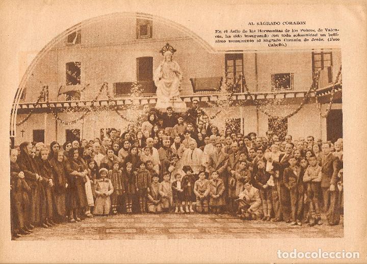 Coleccionismo de revistas y peri&oacute;dicos: * VALENCIA * Monumento al Sagrado Coraz&oacute;n en el Asilo de las Hermanitas de los Pobres - 1936