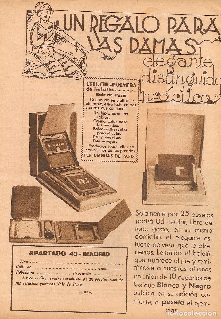 Coleccionismo de Revistas y Peri&oacute;dicos: Publicidad cosm&eacute;tica: estuche polvera Soir de Par&iacute;s   - 1936