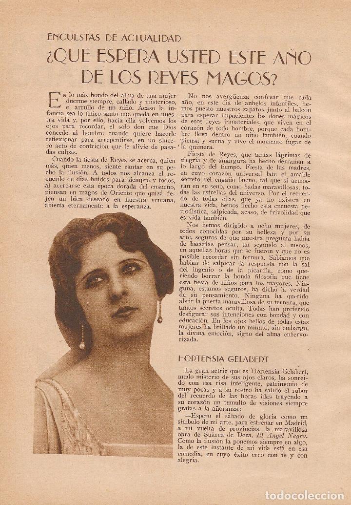 Coleccionismo de Revistas y Peri&oacute;dicos: Encuesta, responden: Hortensia Gelabert, Loreto Prado, Conchita Leonardo, Aurora Redondo... - 1936