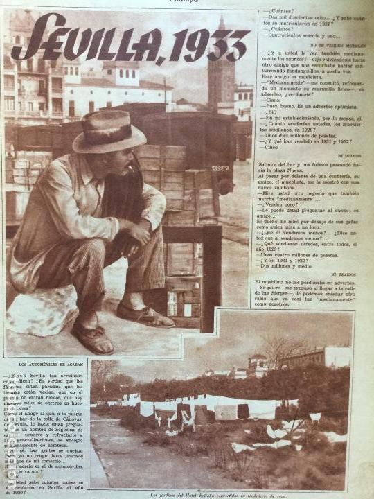 Colecionismo de Revistas e Jornais: SEVILLA A&Ntilde;O 1933.revista a&ntilde;o 1933 .CRISIS