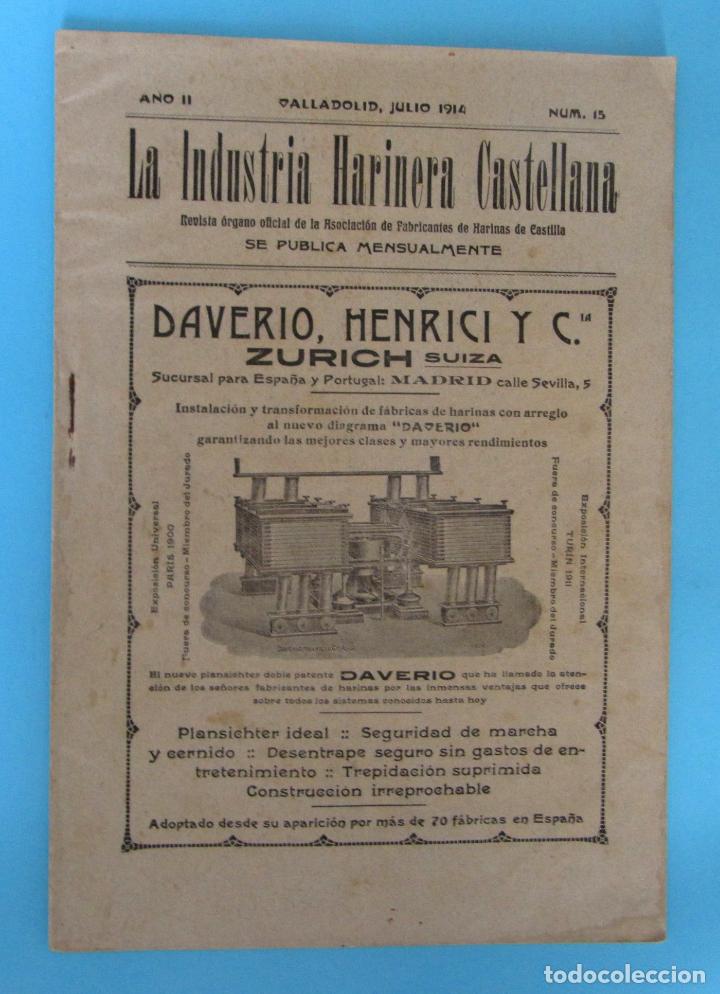 Collection Magazines and Newspapers: LA INDUSTRIA HARINERA CASTELLANA. A&Ntilde;O II. VALLADOLID, JULIO 1914. N&Uacute;M 15.