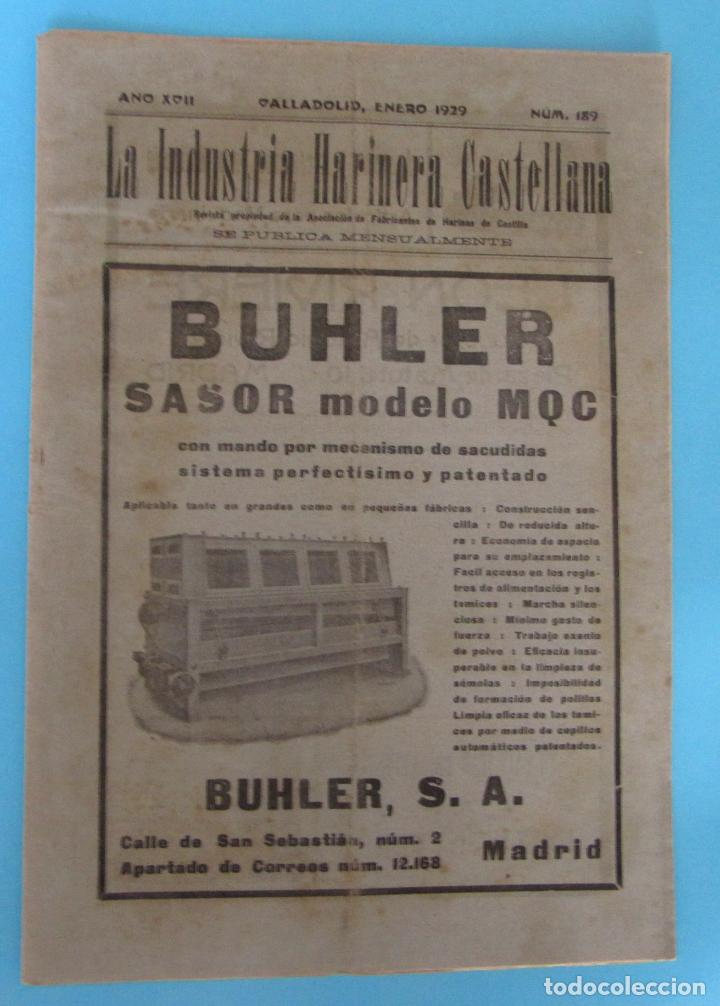 Coleccionismo de revistas y peri&oacute;dicos: LA INDUSTRIA HARINERA CASTELLANA. A&Ntilde;O XVII. VALLADOLID, ENERO 1929. N&Uacute;M 189.