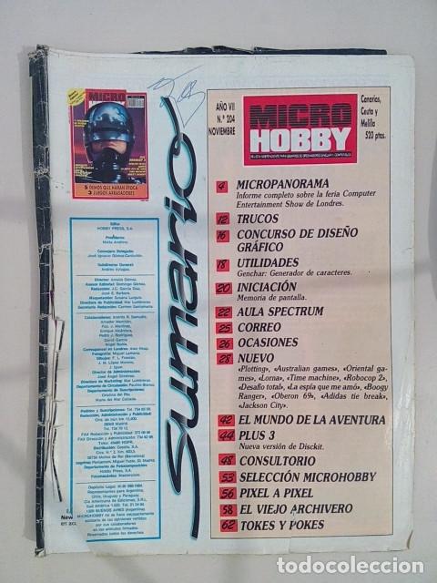 Coleccionismo de Revistas y Peri&oacute;dicos: MICROHOBBY 204 + CINTAS 29 Y 30