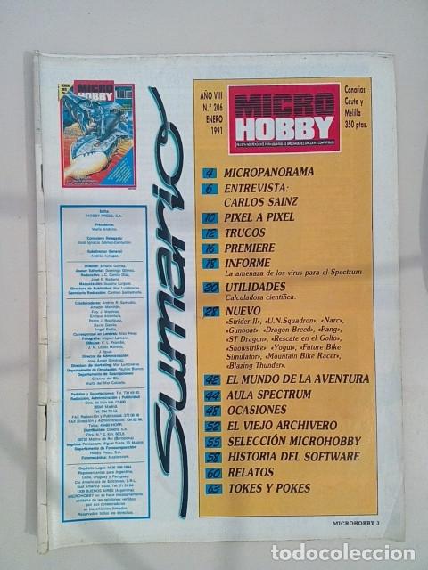Coleccionismo de Revistas y Peri&oacute;dicos: MICROHOBBY 206 + CINTA 33