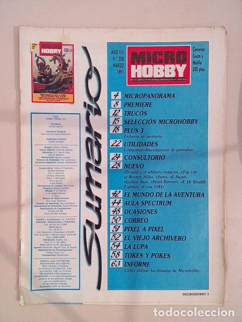 Coleccionismo de Revistas y Peri&oacute;dicos: MICROHOBBY 208 + CINTA 35