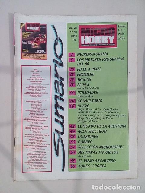 Coleccionismo de Revistas y Peri&oacute;dicos: MICROHOBBY 210 + CINTA 37
