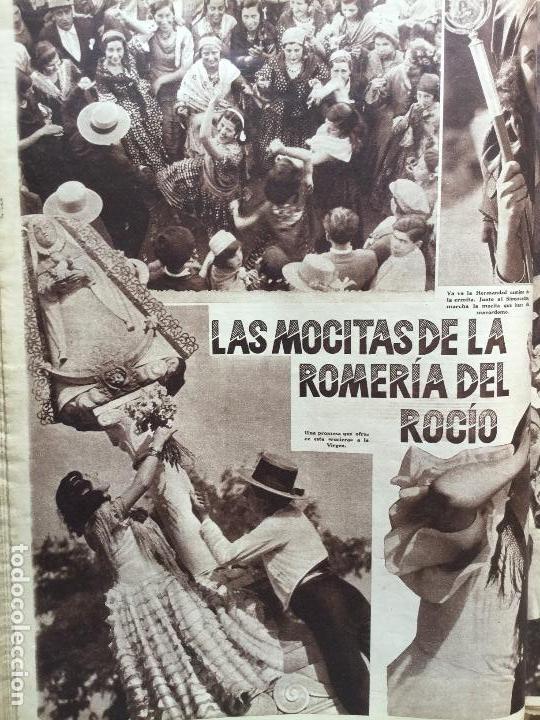 Colecionismo de Revistas e Jornais: LAS MOCITAS DE LA ROMER&Iacute;A DEL ROCIO.2 HOJAS REVISTA A&Ntilde;O 1934